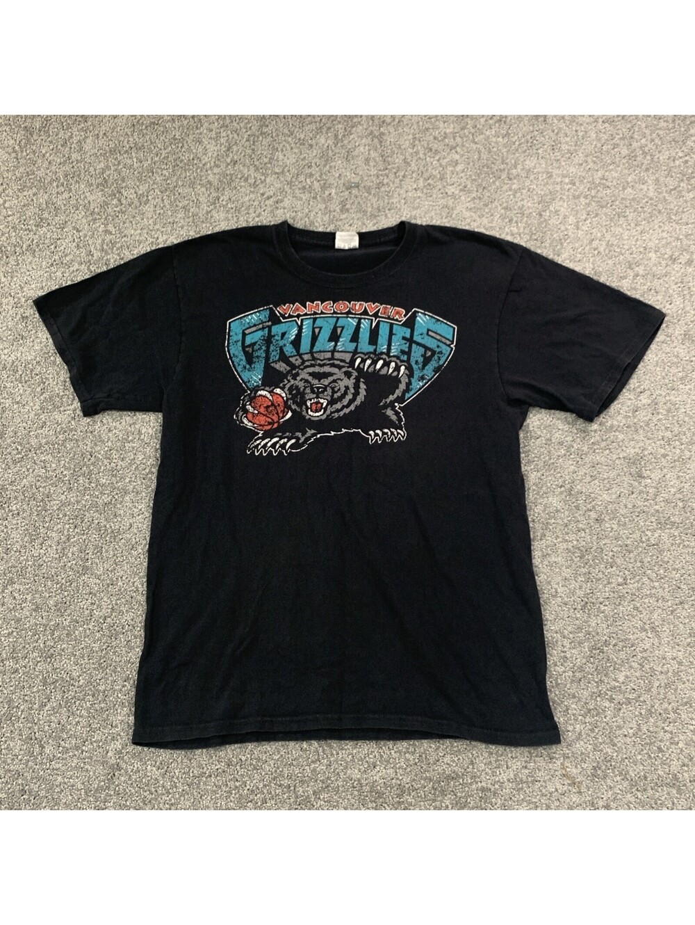 Vintage 1994 Starter Vancouver Grizzlies Black NBA T Shirt Medium Basketball